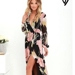 LuLu’s Flower Print Maxi Dress